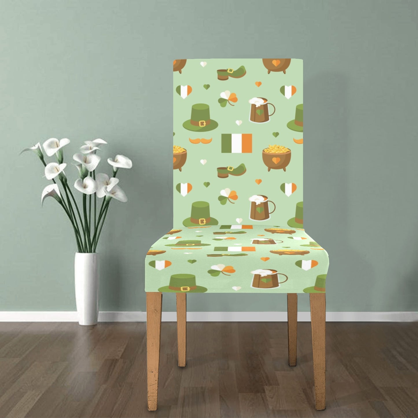 St Patricks Day Print Design LKS302 Dining Chair Slipcover
