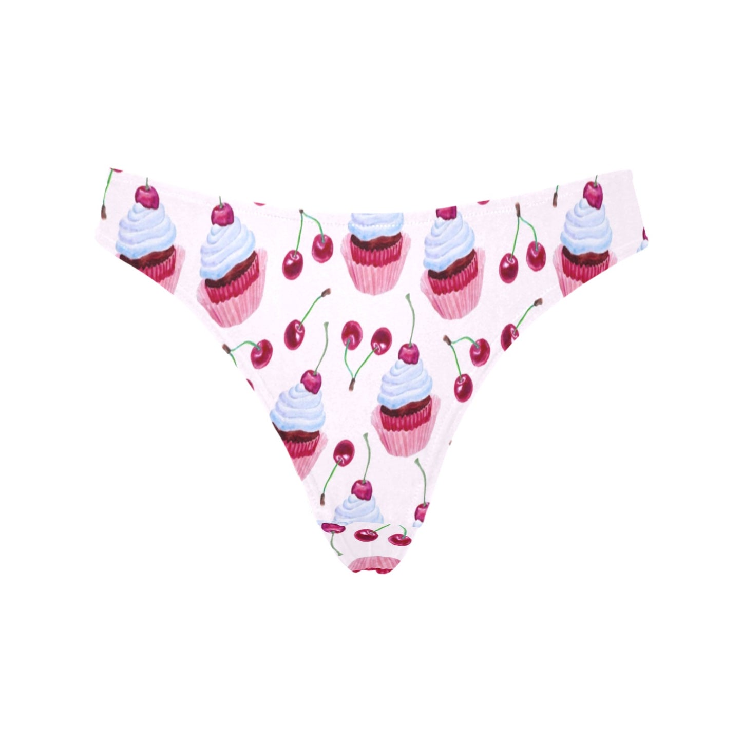 Cherry Cupcake Pink Pattern Women's Thongs