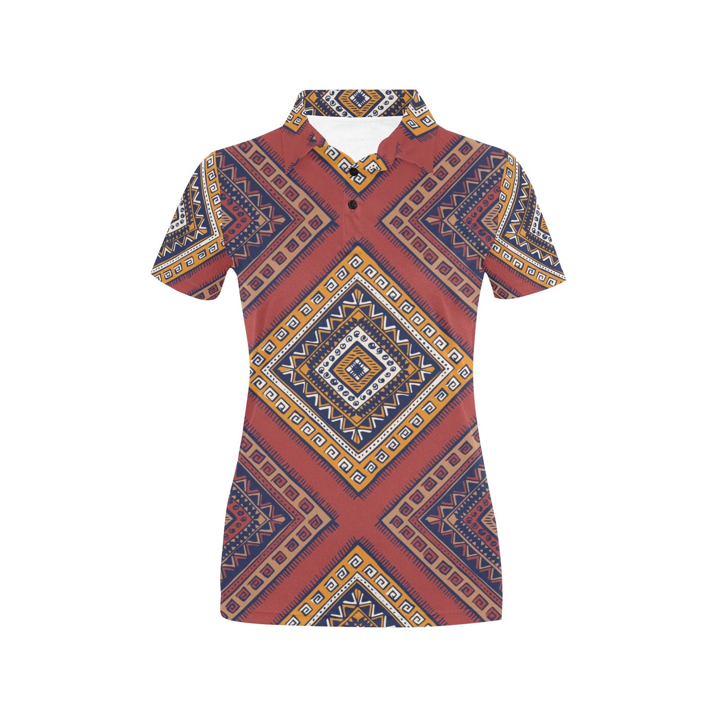 Native Pattern Print Design A06 Women's Polo Shirt