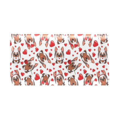 Silky Terriers Heart Print Design LKS302 Women's Trifold Wallet