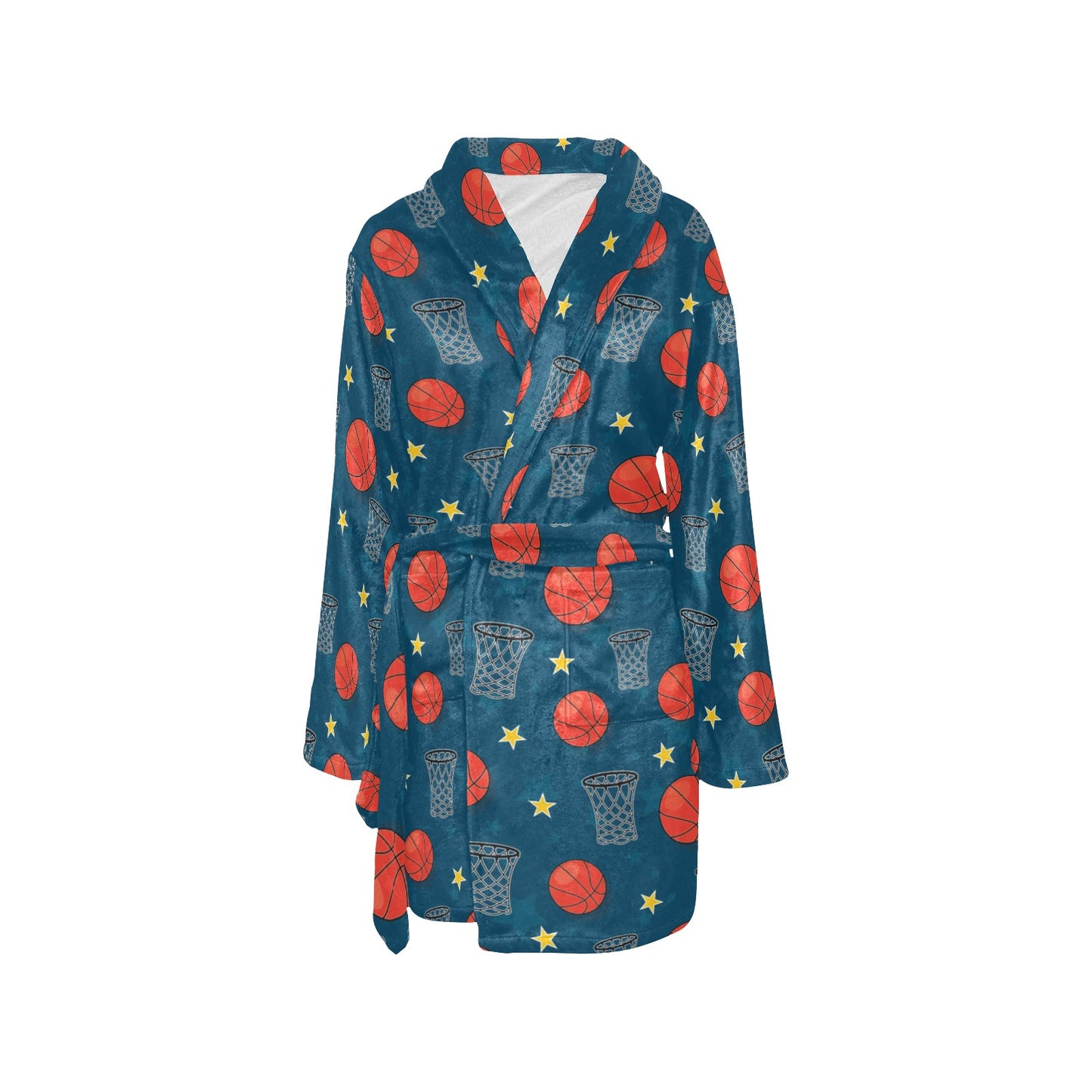 Basketball Classic Print Pattern Women's Fleece Robe