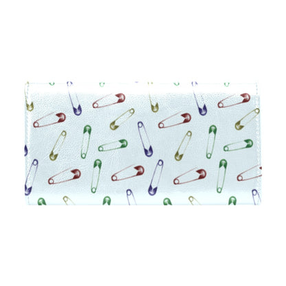 Safety Pin Print Design LKS303 Women's Trifold Wallet