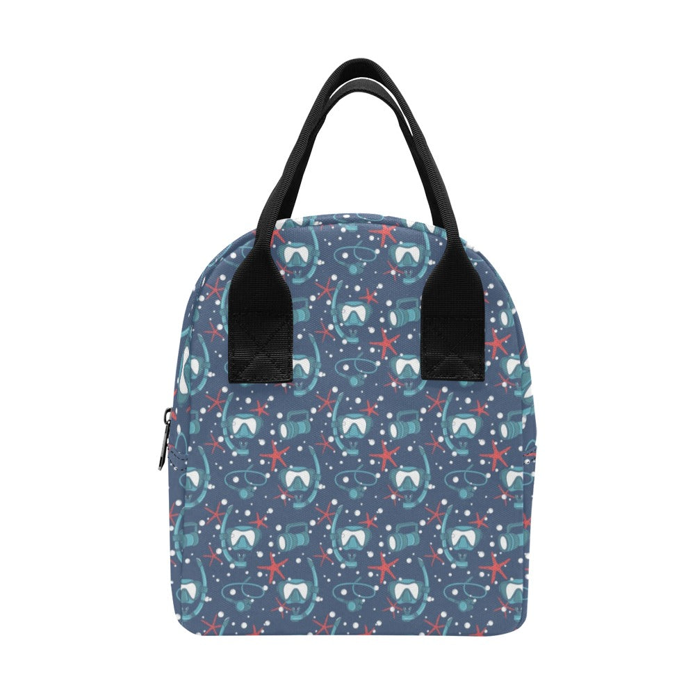 Scuba Equipment Print Design LKS302 Insulated Lunch Bag