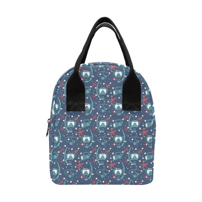 Scuba Equipment Print Design LKS302 Insulated Lunch Bag