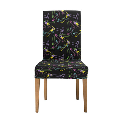 Safety Pin Print Design LKS304 Dining Chair Slipcover