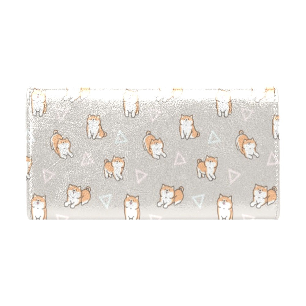 Shiba Inu Print Design LKS307 Women's Trifold Wallet