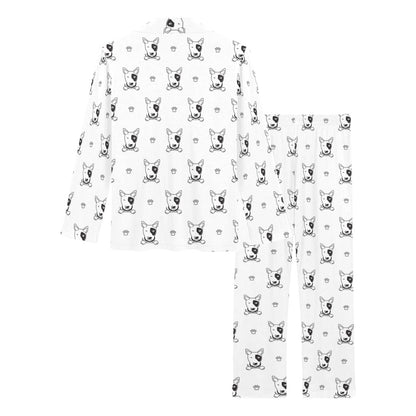 Bull Terriers Pattern Print Design 06 Women's Long Pajama Set