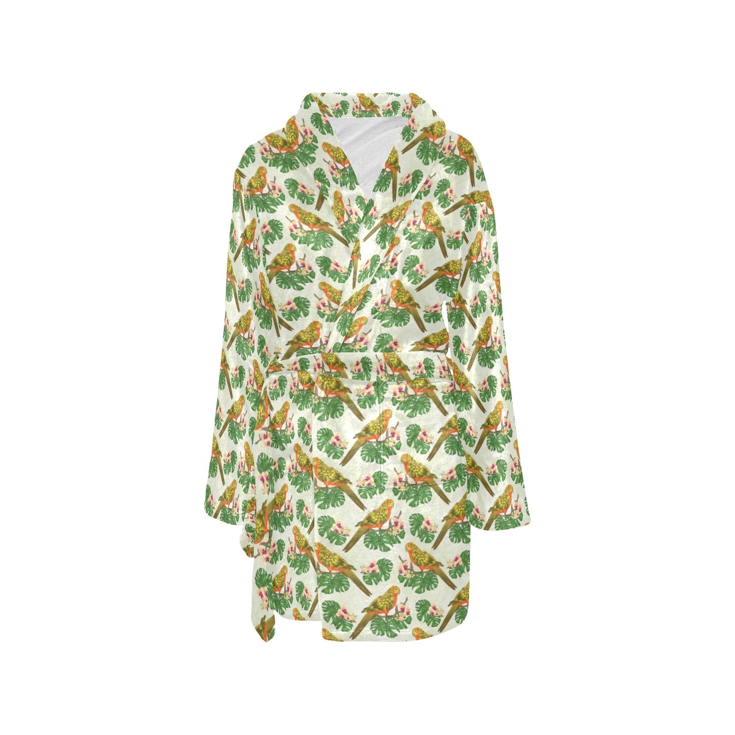 Conures Pattern Print Design 01 Women's Fleece Robe