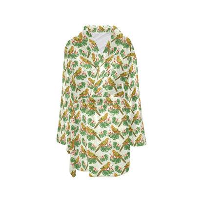 Conures Pattern Print Design 01 Women's Fleece Robe