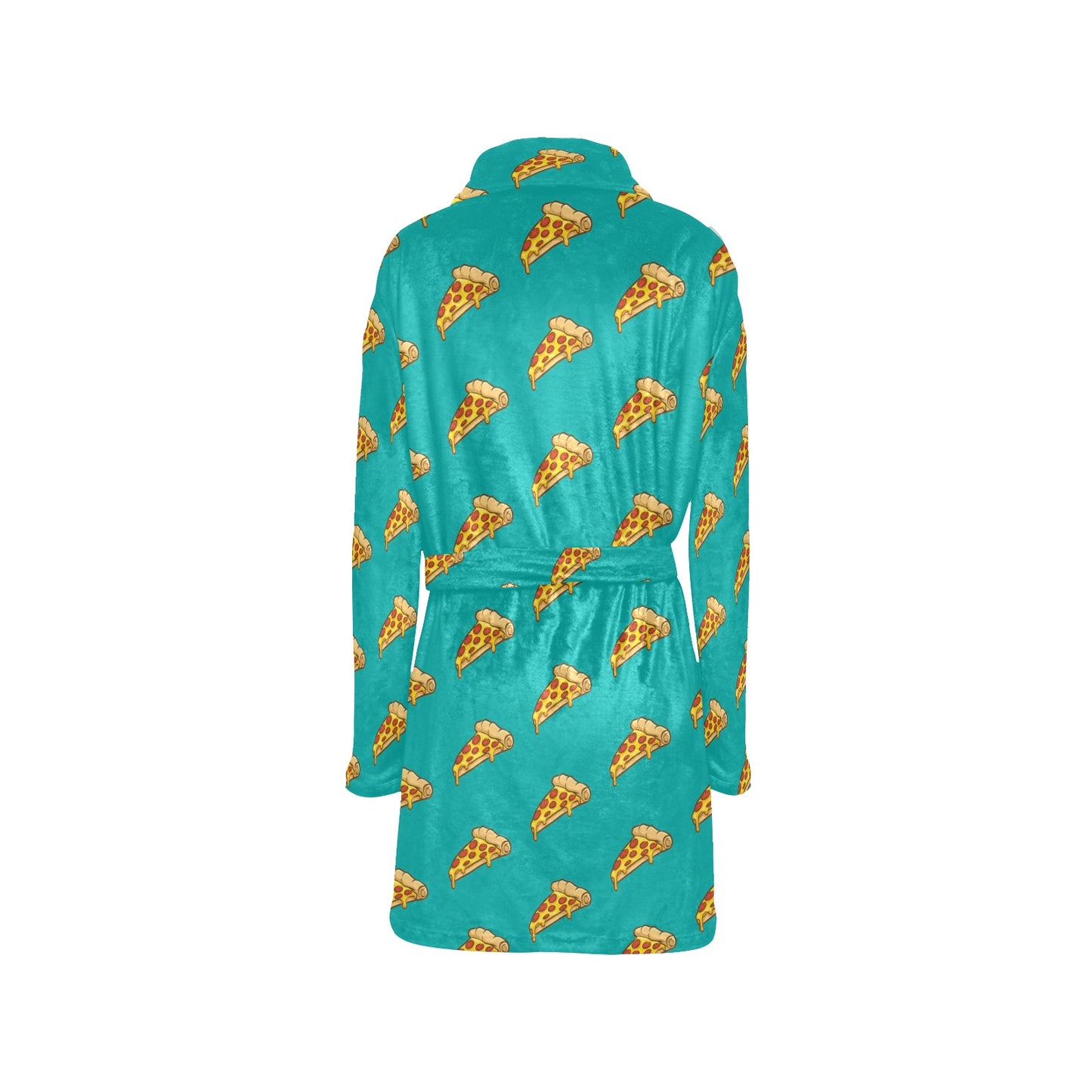 Pizza Pattern Print Design A03 Women's Fleece Robe