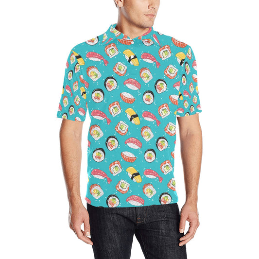 Sushi Print Design LKS305 Men Polo Shirt