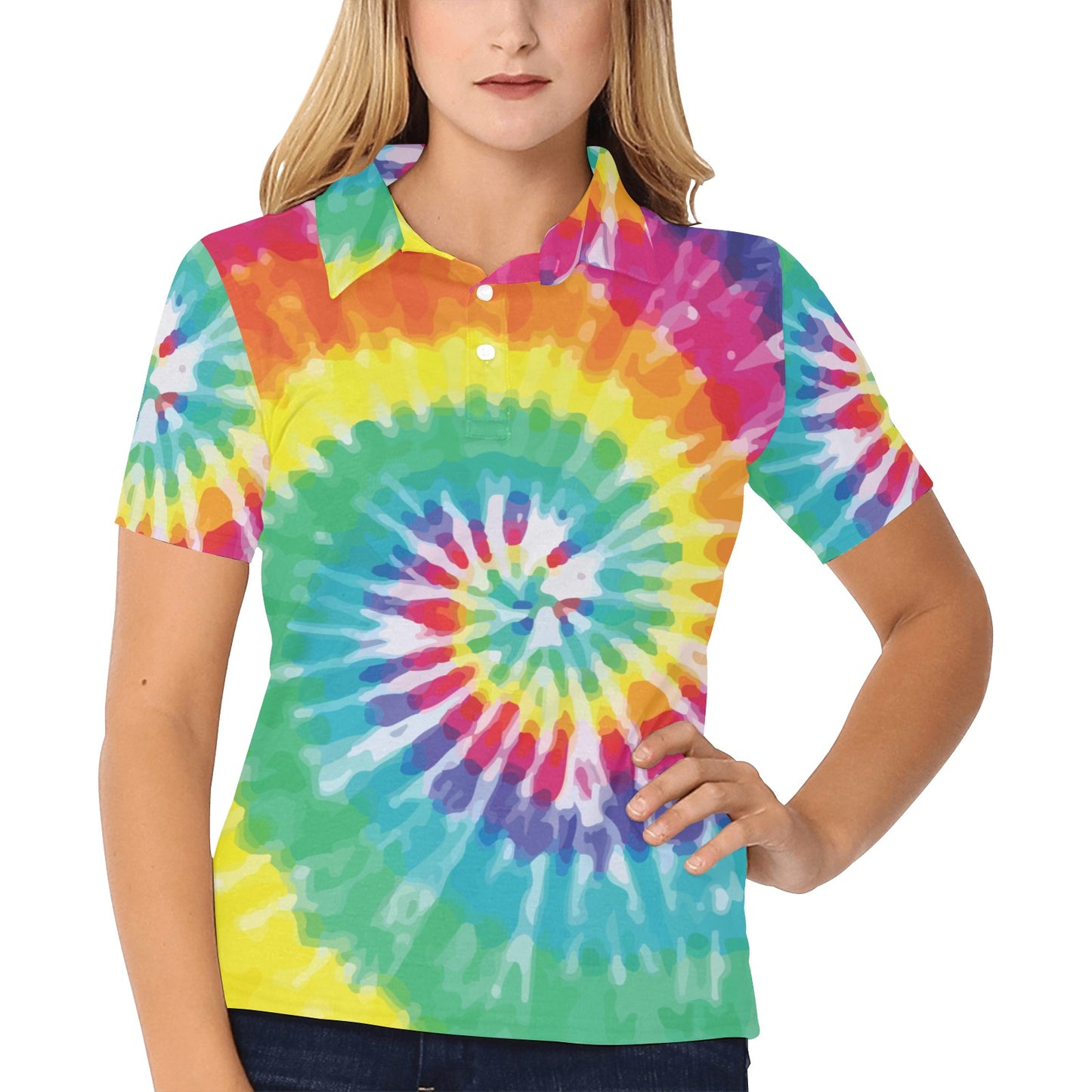 Tie Dye Women's Polo Shirt