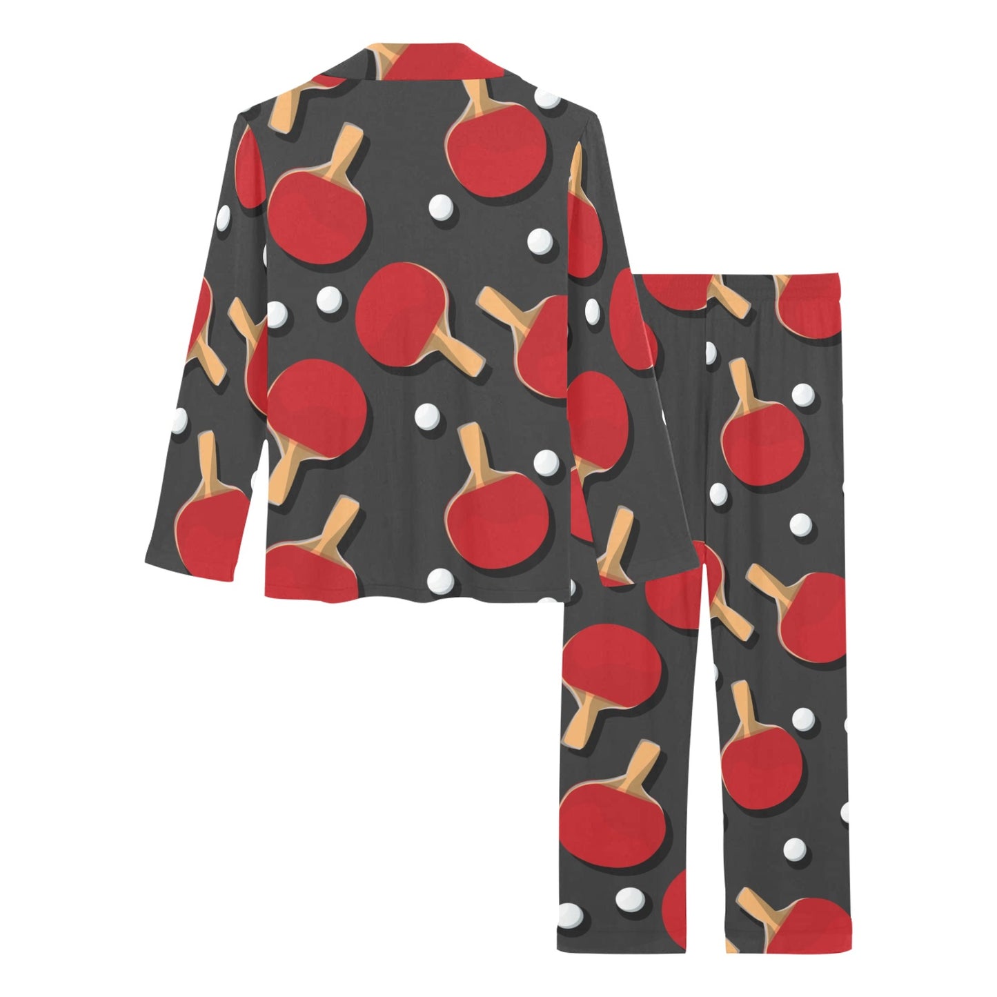 Ping Pong Pattern Print Design A05 Women's Long Pajama Set