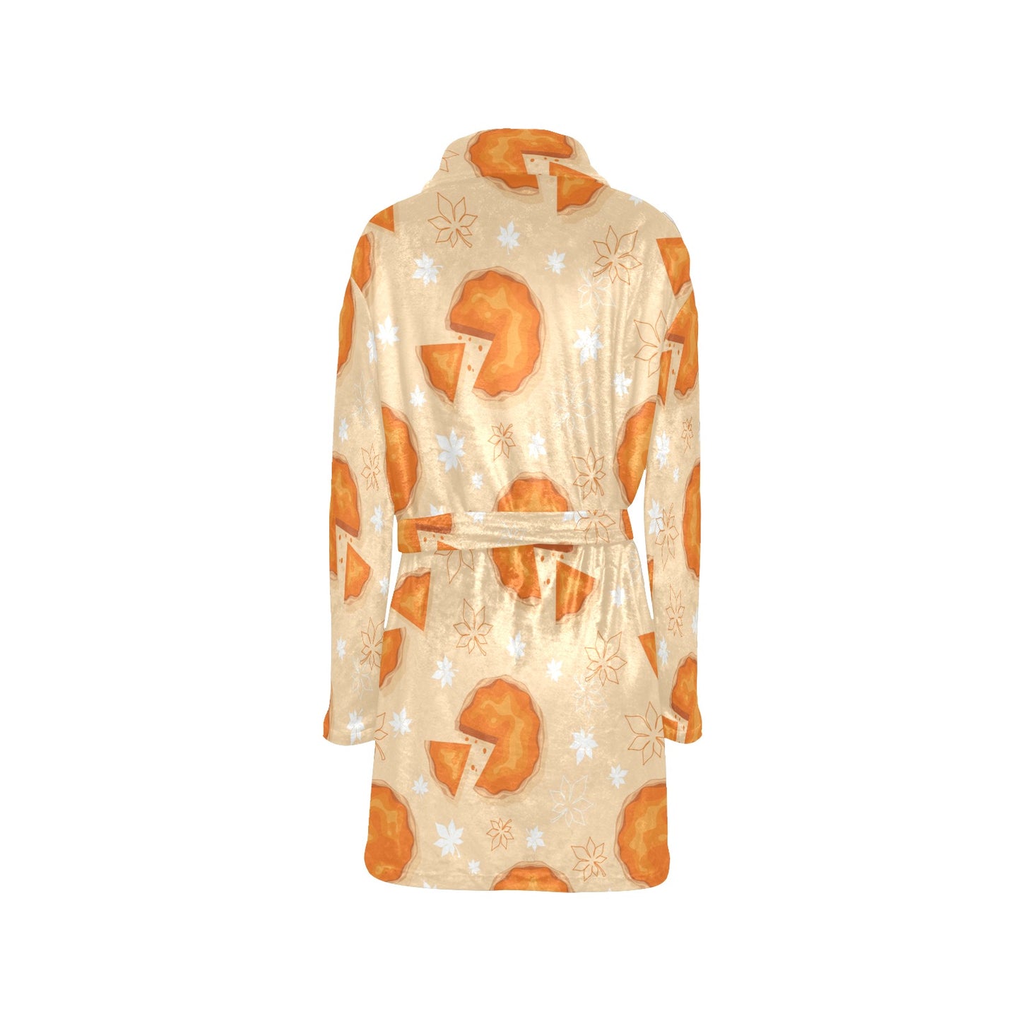 Pie Pattern Print Design A01 Women's Fleece Robe