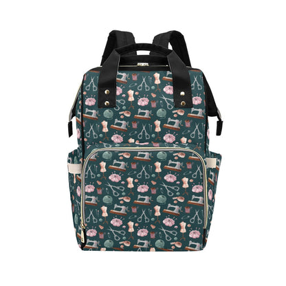 Sewing Equipment Print Design LKS307 Diaper Bag Backpack