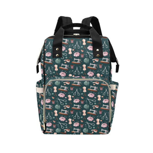 Sewing Equipment Print Design LKS307 Diaper Bag Backpack