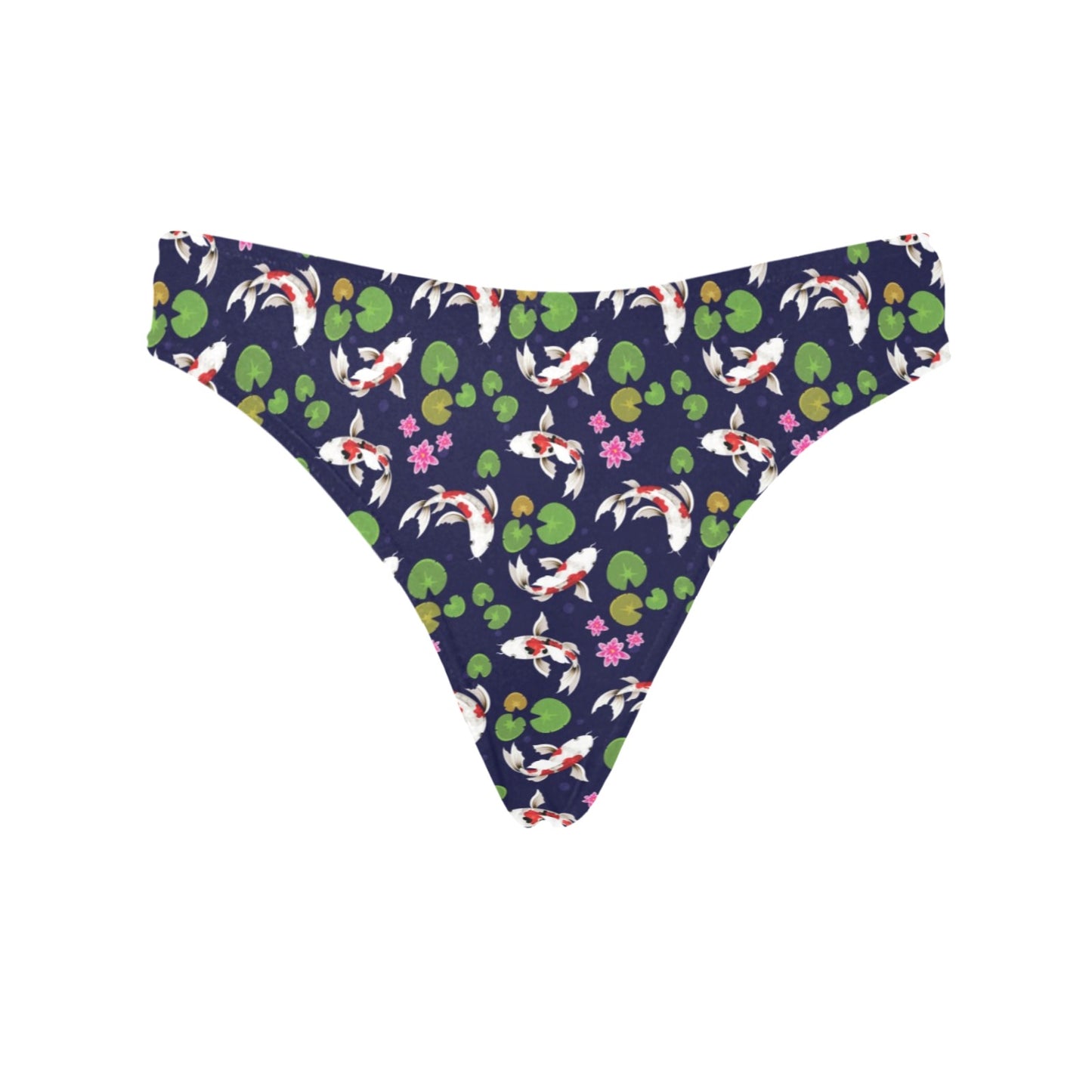 Koi Carp Pattern Design Themed Print Women's Thongs