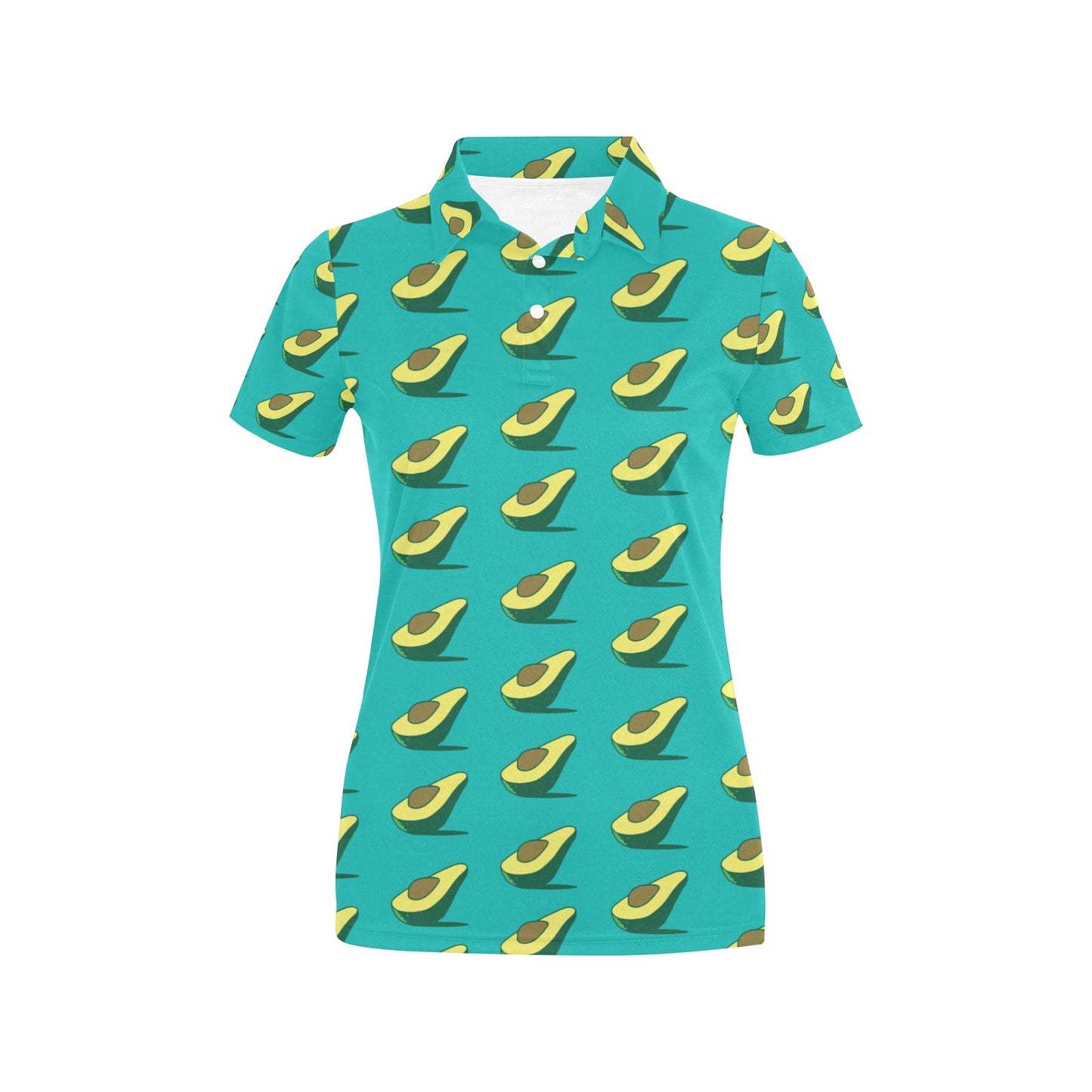 Avocado Pattern Print Design 03 Women's Polo Shirt