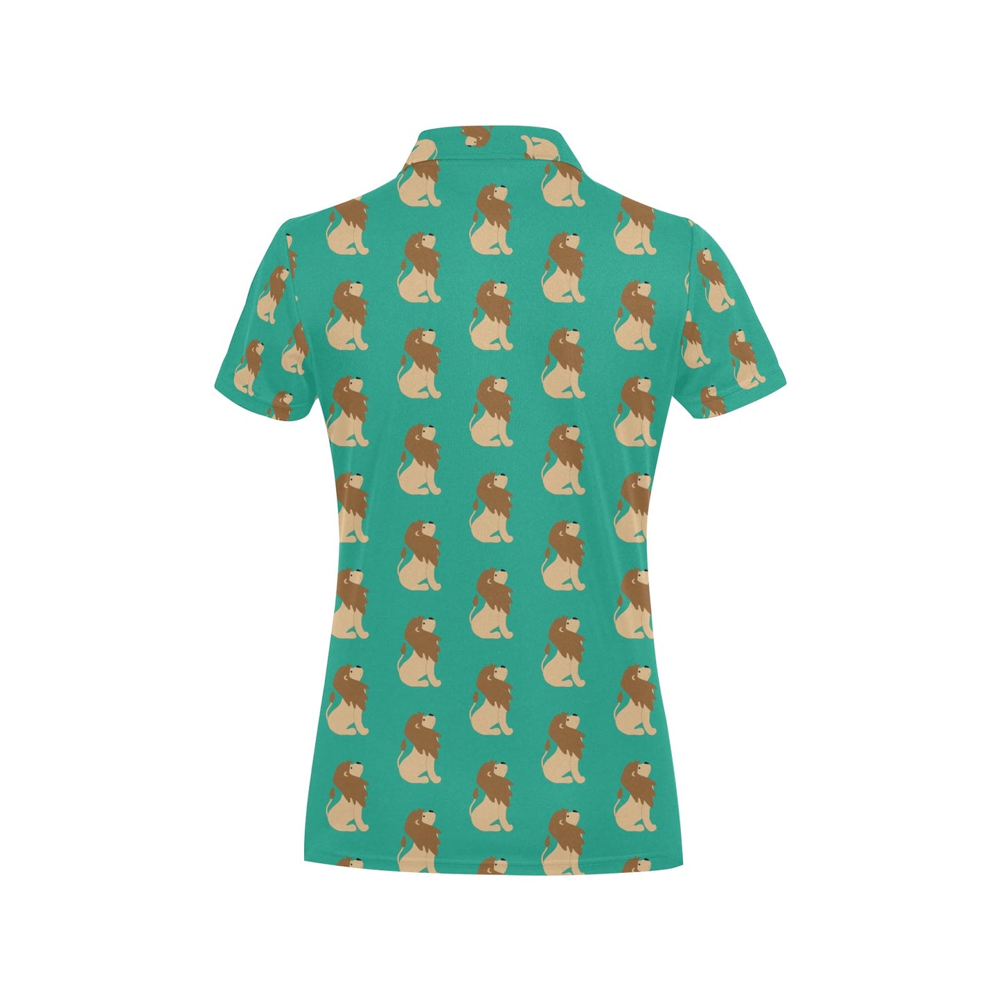 Lion Pattern Print Design 02 Women's Polo Shirt