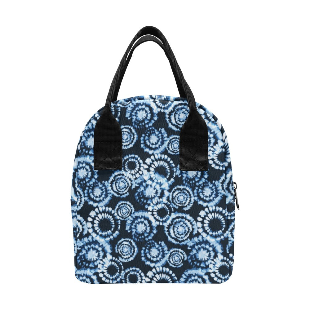 Tie Dye Dark Blue Print Design LKS306 Insulated Lunch Bag