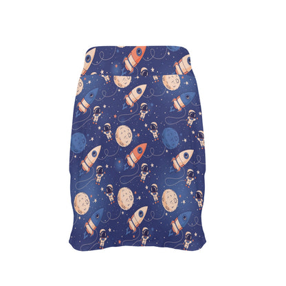 Space Astronaut Rocket Print Design LKS304 17" Golf & Pickleball Skort with Pockets