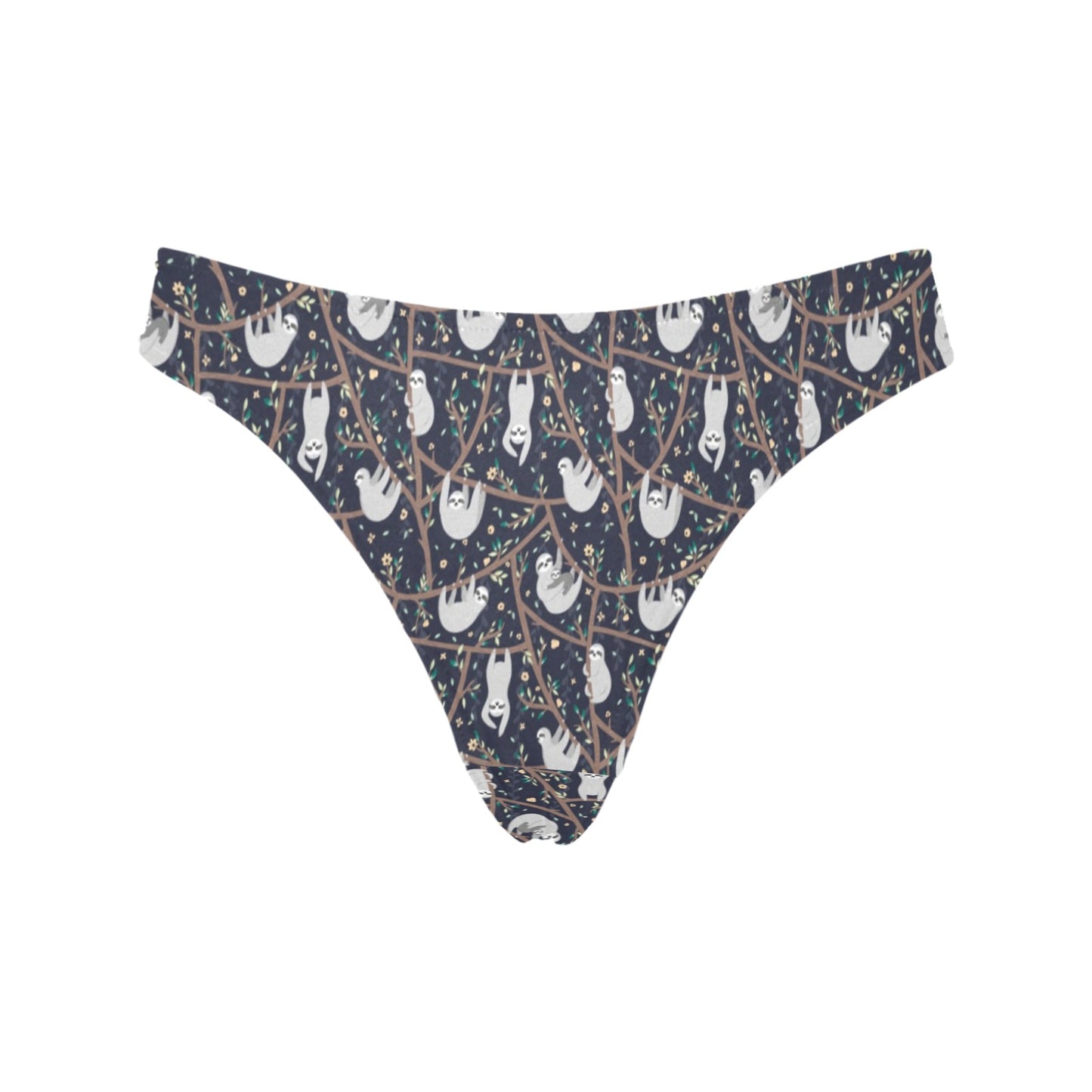Sloth Happy Design Themed Print Women's Thongs
