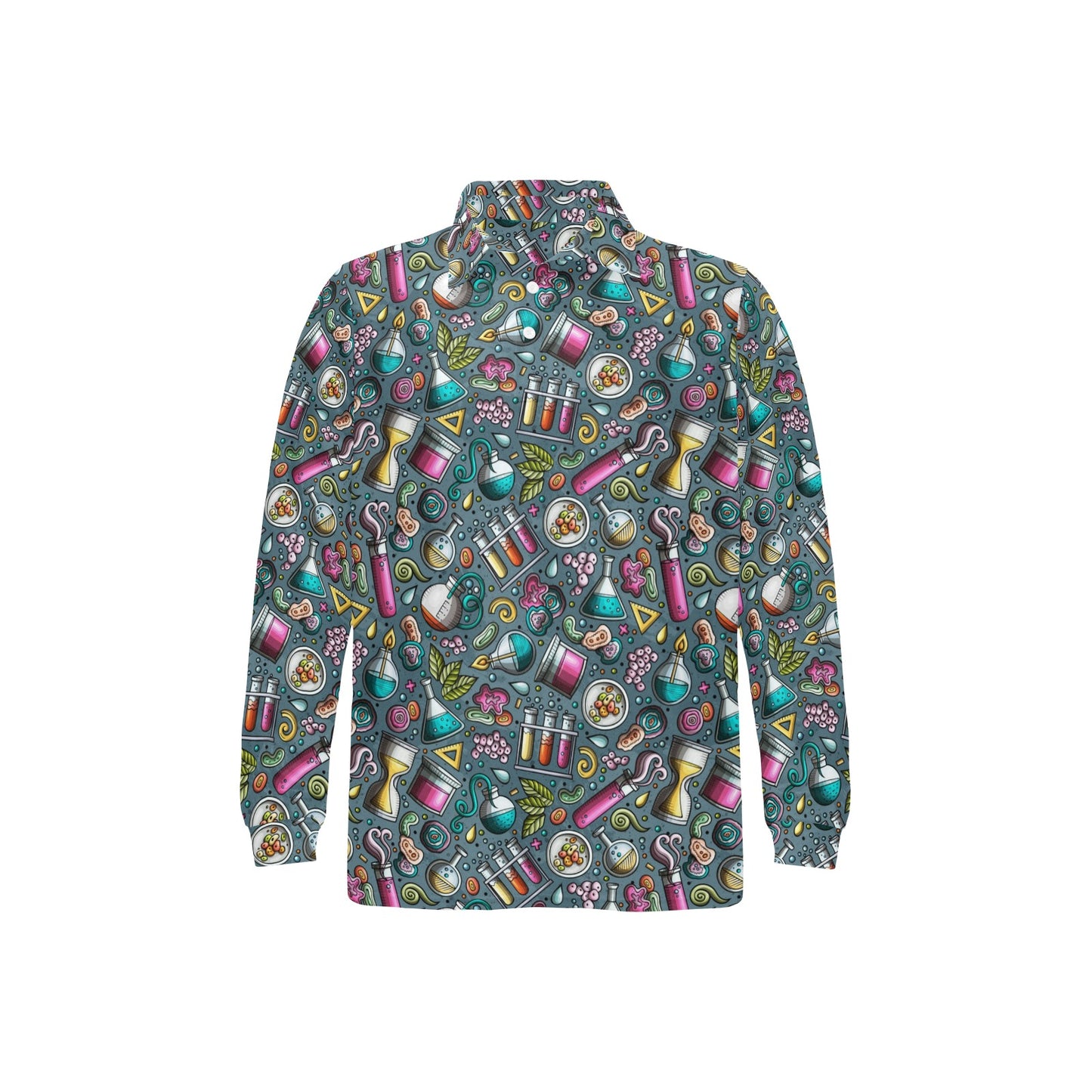 Science Print Design LKS304 Long Sleeve Polo Shirt For Men's