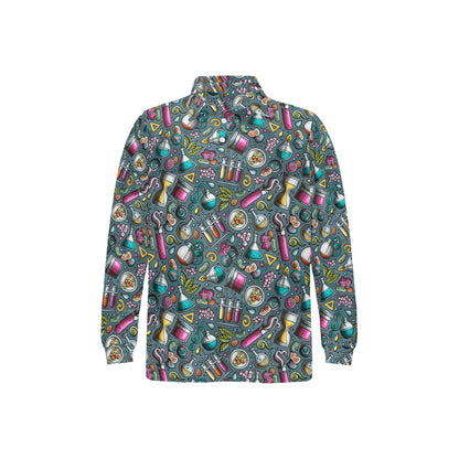 Science Print Design LKS304 Long Sleeve Polo Shirt For Men's