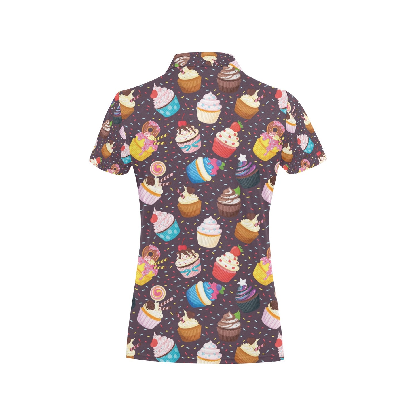 Cupcakes Party Print Pattern Women's Polo Shirt