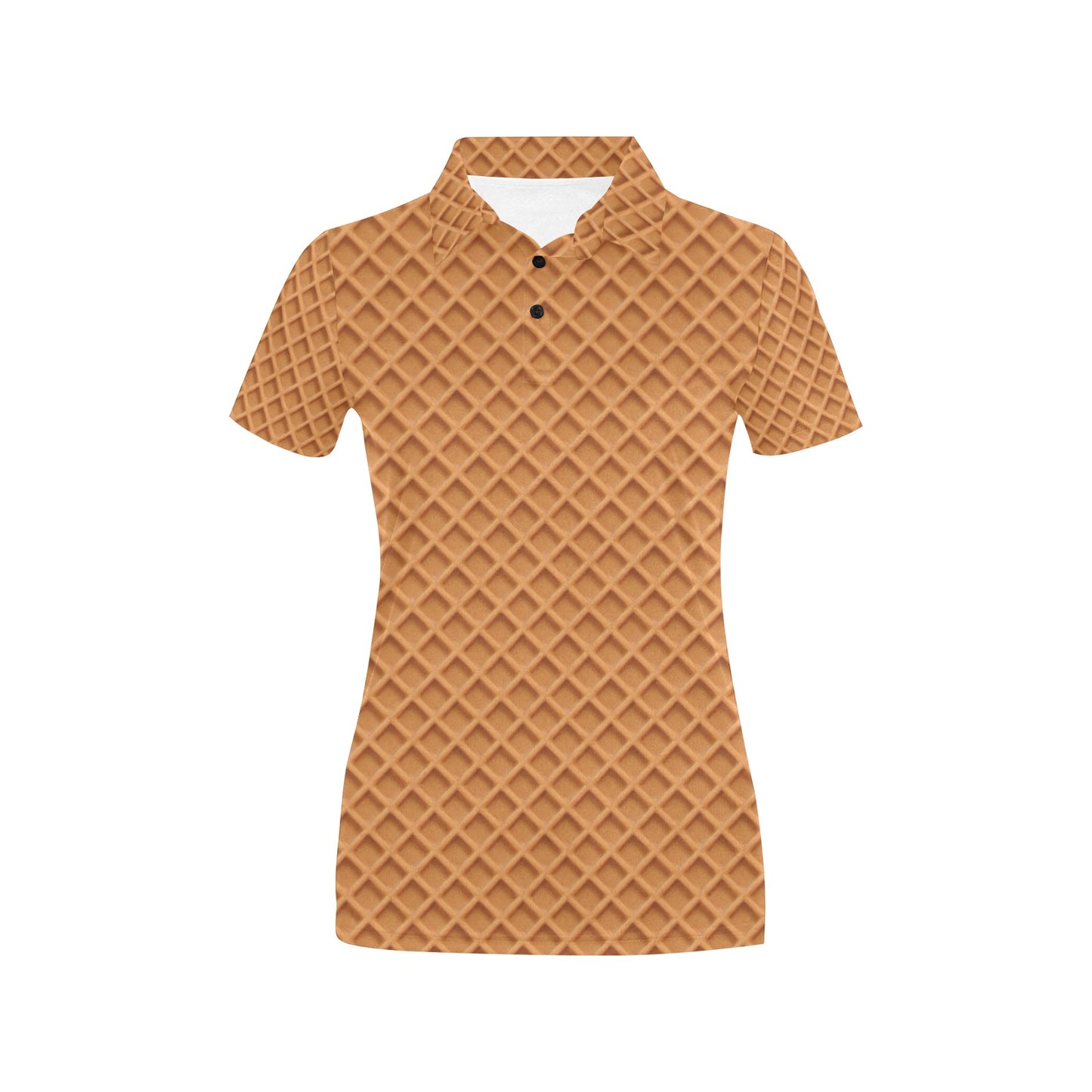 Waffle Texture Print Design LKS301 Women's Polo Shirt