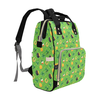 Shamrock Saint Patrick's Day Print Design LKS302 Diaper Bag Backpack