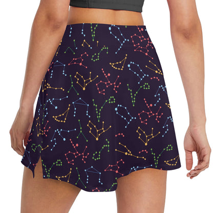 Zodiac Print Design LKS301 17" Golf & Pickleball Skort with Pockets