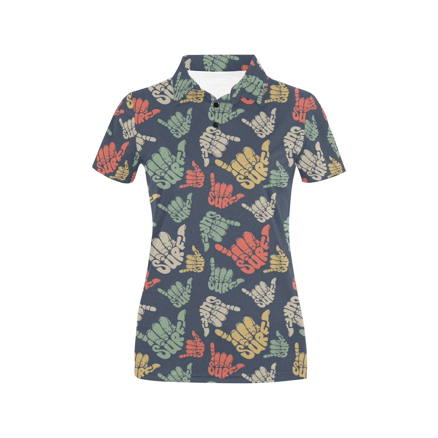 Surf Hand sign Women's Polo Shirt
