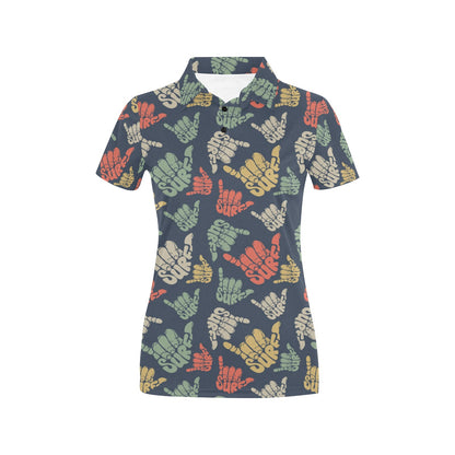 Surf Hand sign Women's Polo Shirt