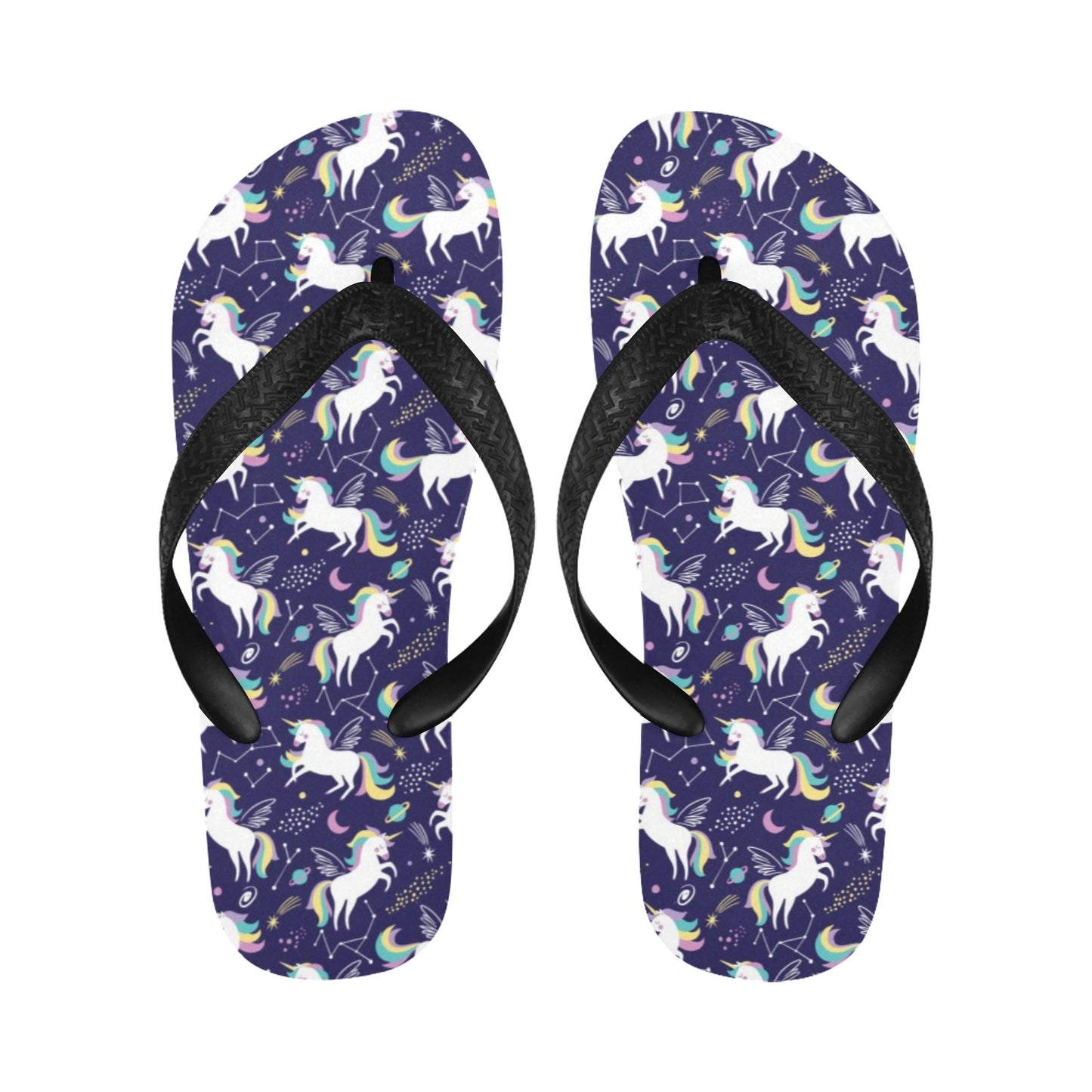Unicorn Print Design LKS305 Flip Flops