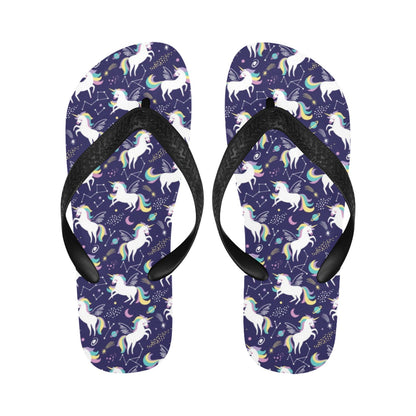 Unicorn Print Design LKS305 Flip Flops