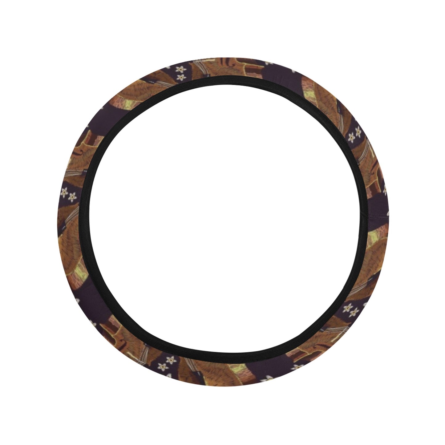 Violin Print Design LKS402 Steering Wheel Cover with Elastic Edge