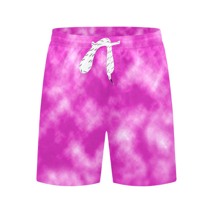 Tie Dye Pink Design Print Men's Swim Trunks Beach Shorts