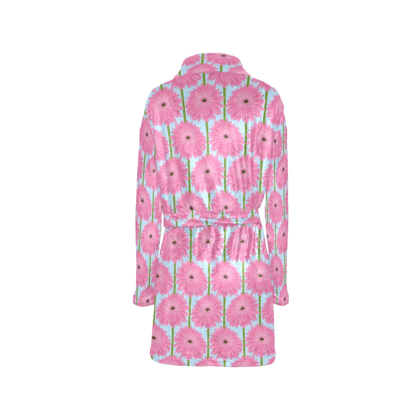 Gerberas Pattern Print Design GB01 Women's Fleece Robe