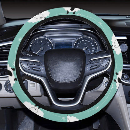 Sheep Print Design LKS404 Steering Wheel Cover with Elastic Edge