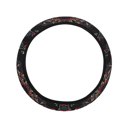 Bandana Print Design LKS307 Steering Wheel Cover with Elastic Edge