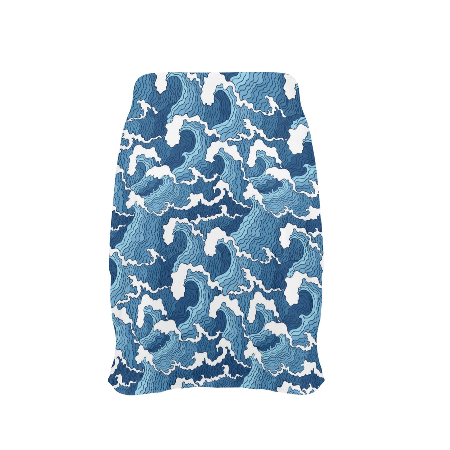 Wave Themed Pattern Print 17" Golf & Pickleball Skort with Pockets