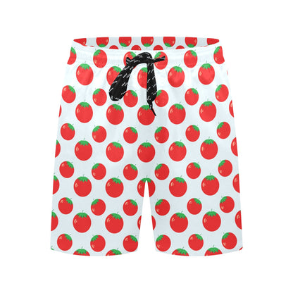 Tomato Print Design LKS307 Men's Swim Trunks Beach Shorts