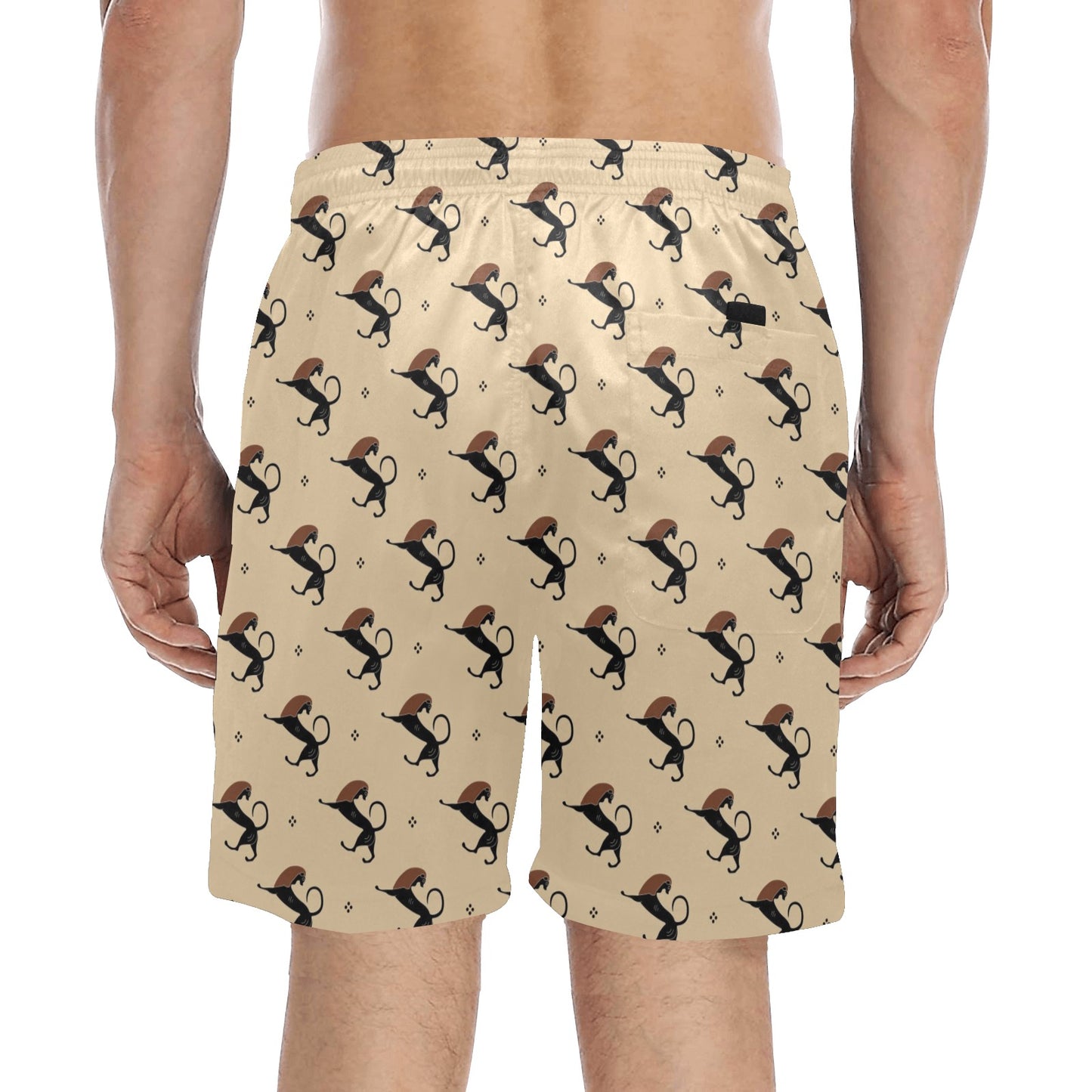 Ancient Greek Print Design LKS3011 Men's Swim Trunks Beach Shorts