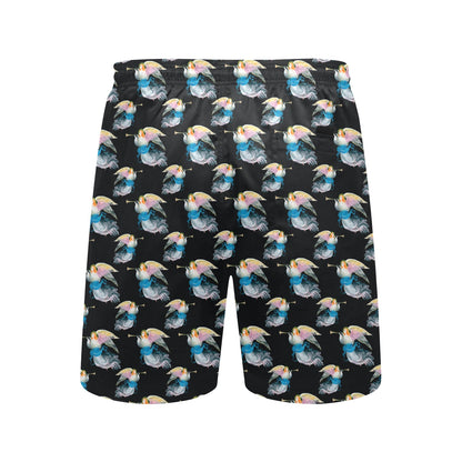 Angel with Wings Beautiful Design Print Men's Swim Trunks Beach Shorts