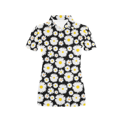 Daisy Pattern Print Design 01 Women's Polo Shirt