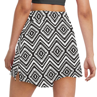 Tribal Pattern Print Design LKS303 17" Golf & Pickleball Skort with Pockets