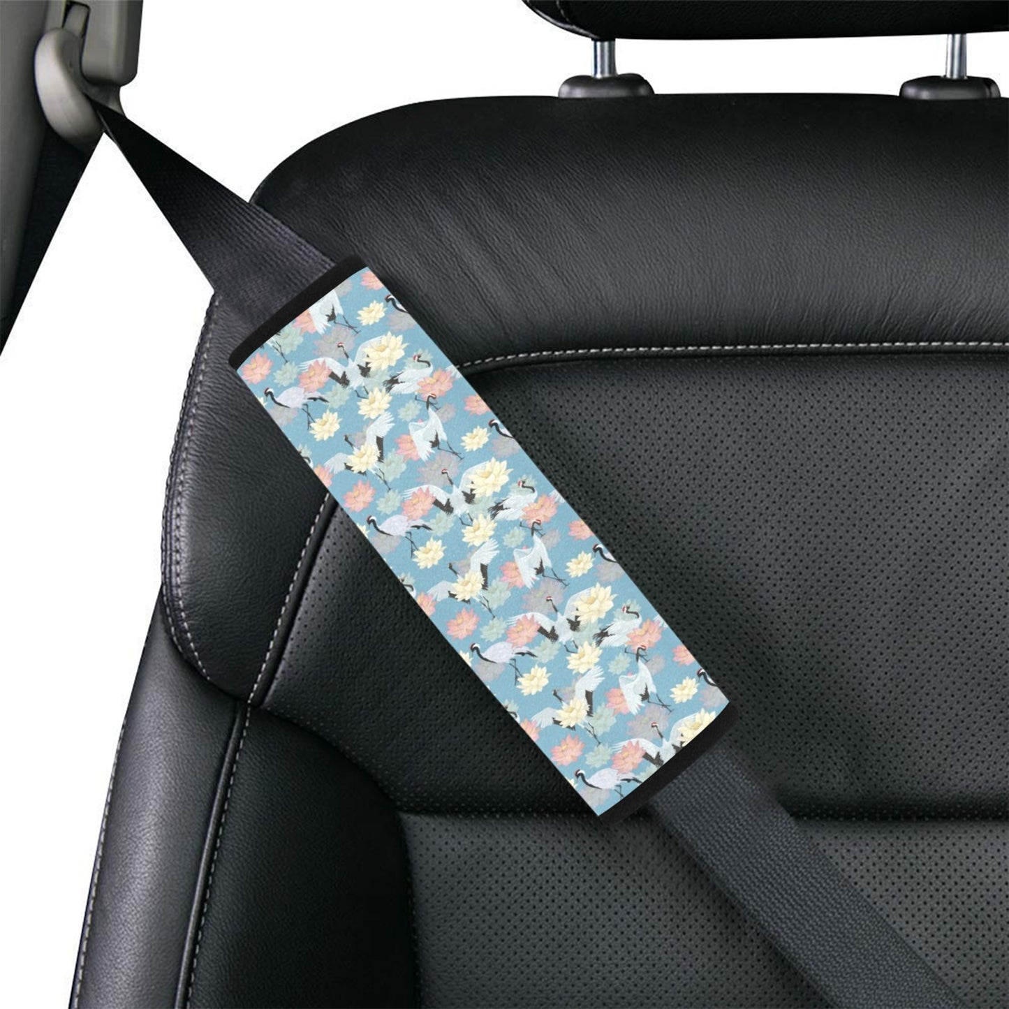 Water Lily Print Design LKS304 Car Seat Belt Cover