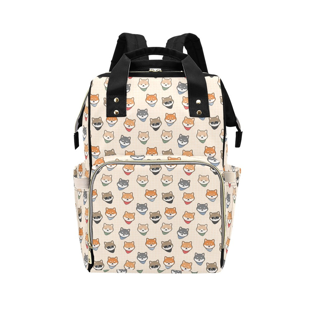 Shiba Inu Print Design LKS3010 Diaper Bag Backpack