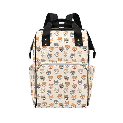 Shiba Inu Print Design LKS3010 Diaper Bag Backpack